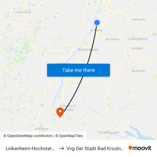 Linkenheim-Hochstetten to Vvg Der Stadt Bad Krozingen map