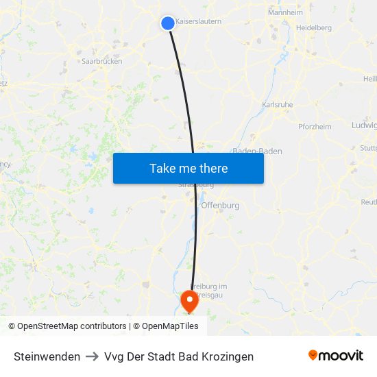 Steinwenden to Vvg Der Stadt Bad Krozingen map