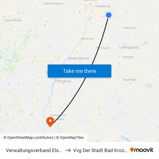 Verwaltungsverband Elsenztal to Vvg Der Stadt Bad Krozingen map