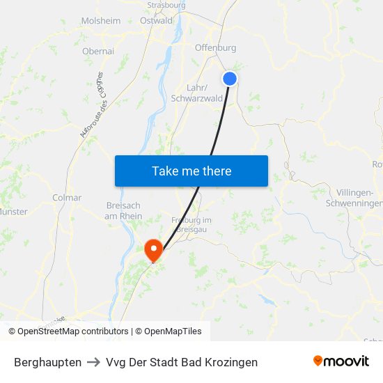 Berghaupten to Vvg Der Stadt Bad Krozingen map