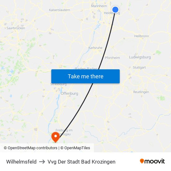 Wilhelmsfeld to Vvg Der Stadt Bad Krozingen map