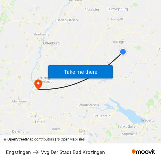 Engstingen to Vvg Der Stadt Bad Krozingen map