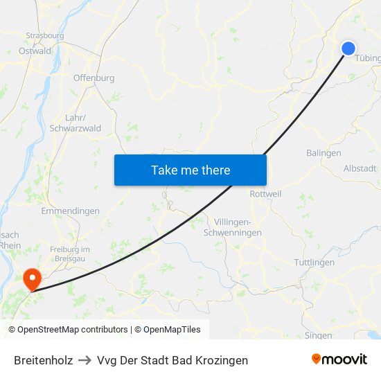 Breitenholz to Vvg Der Stadt Bad Krozingen map