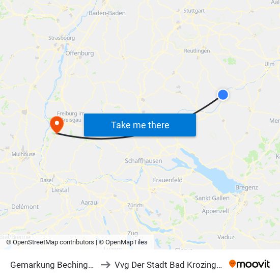 Gemarkung Bechingen to Vvg Der Stadt Bad Krozingen map