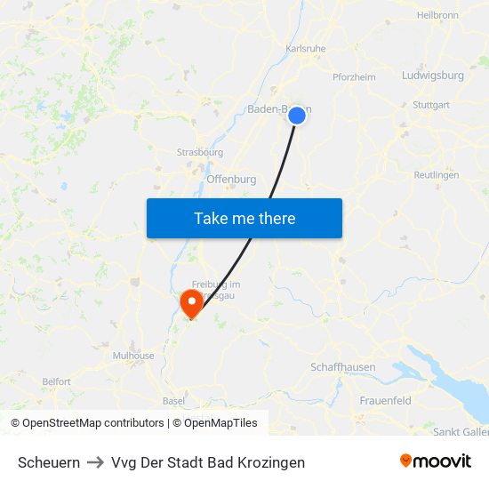 Scheuern to Vvg Der Stadt Bad Krozingen map