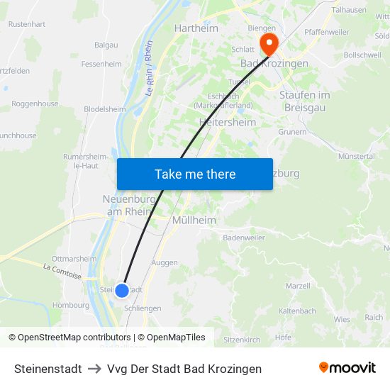 Steinenstadt to Vvg Der Stadt Bad Krozingen map