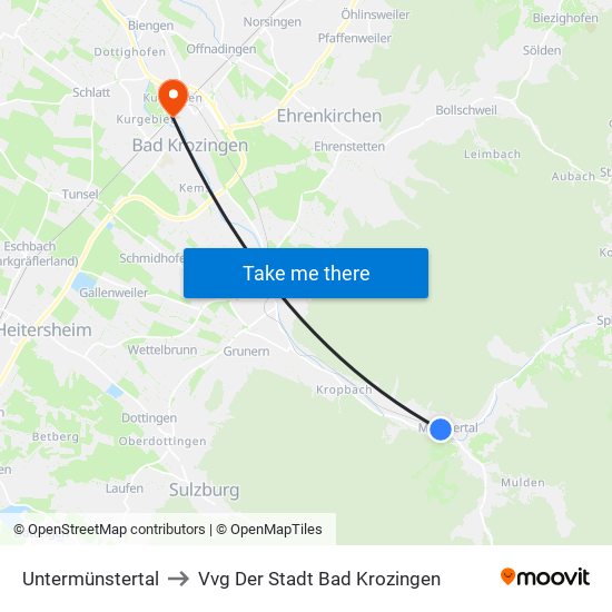 Untermünstertal to Vvg Der Stadt Bad Krozingen map