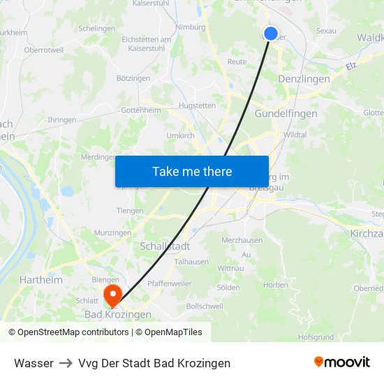 Wasser to Vvg Der Stadt Bad Krozingen map