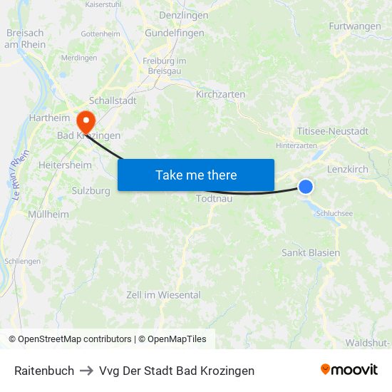 Raitenbuch to Vvg Der Stadt Bad Krozingen map