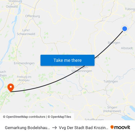 Gemarkung Bodelshausen to Vvg Der Stadt Bad Krozingen map