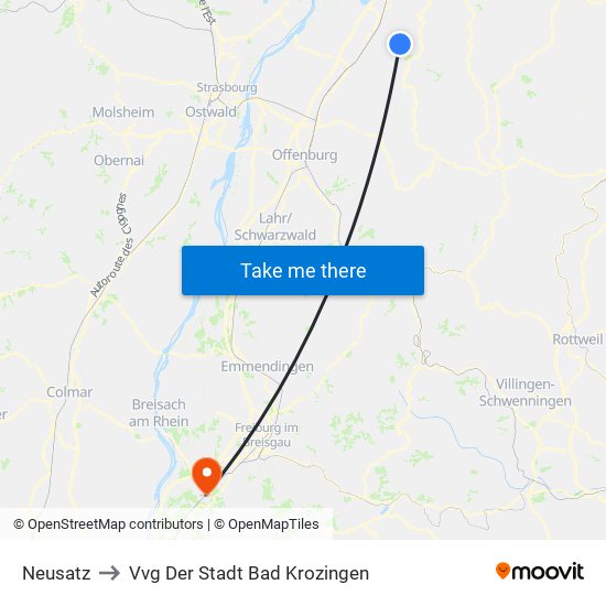 Neusatz to Vvg Der Stadt Bad Krozingen map