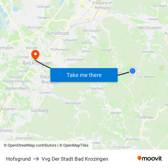 Hofsgrund to Vvg Der Stadt Bad Krozingen map