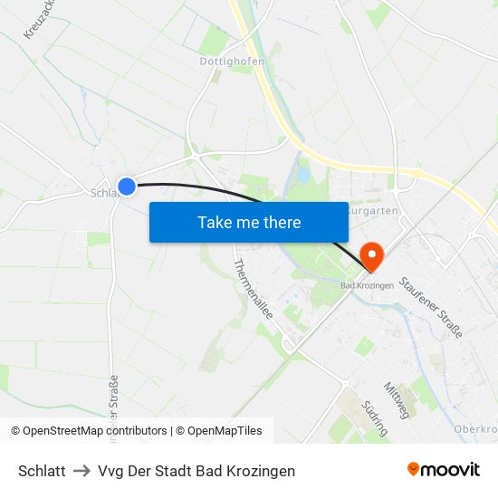 Schlatt to Vvg Der Stadt Bad Krozingen map