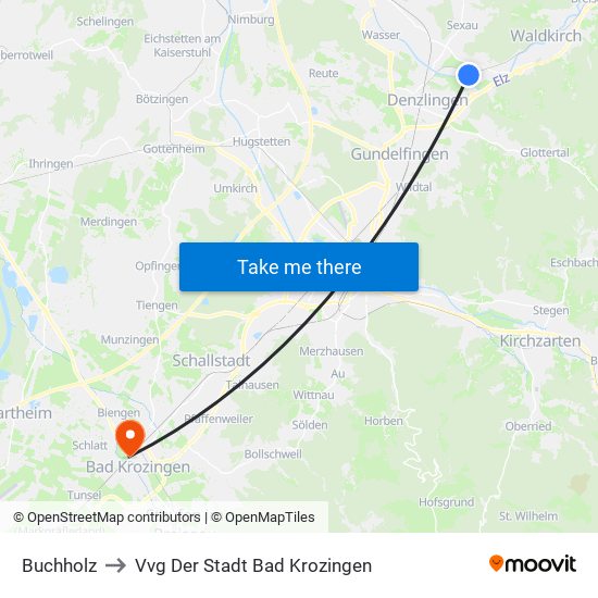 Buchholz to Vvg Der Stadt Bad Krozingen map