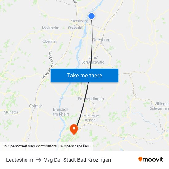 Leutesheim to Vvg Der Stadt Bad Krozingen map