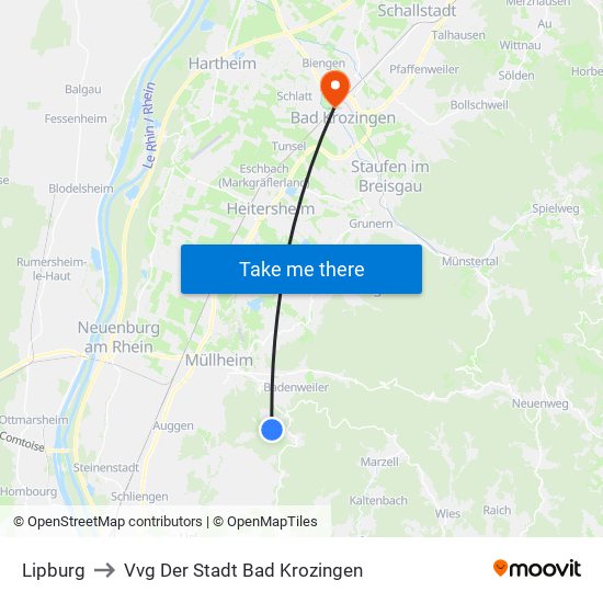 Lipburg to Vvg Der Stadt Bad Krozingen map
