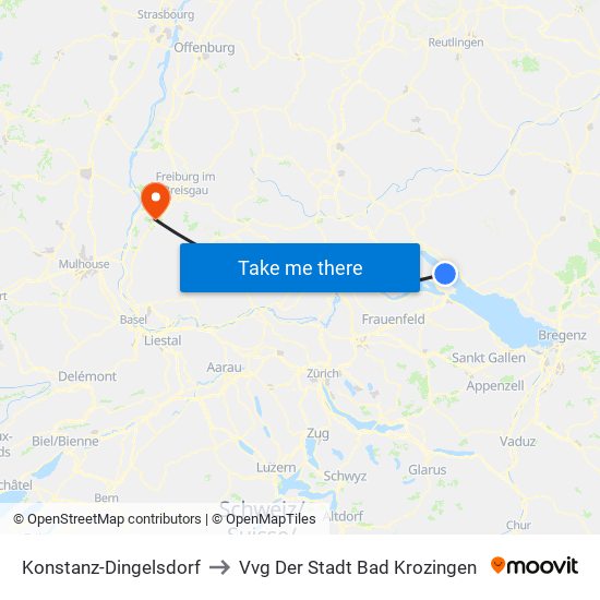 Konstanz-Dingelsdorf to Vvg Der Stadt Bad Krozingen map