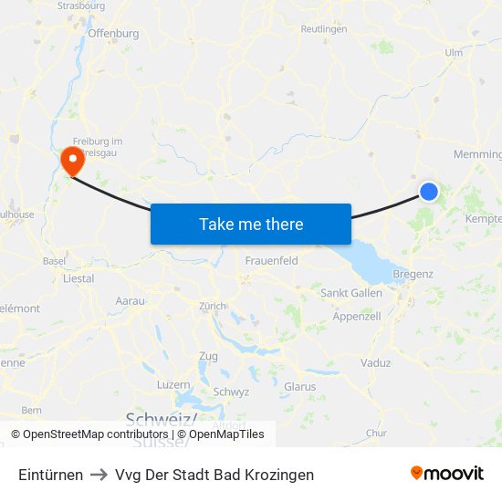 Eintürnen to Vvg Der Stadt Bad Krozingen map