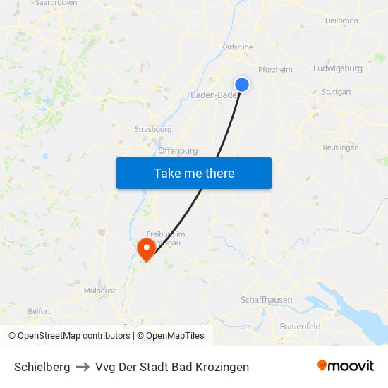 Schielberg to Vvg Der Stadt Bad Krozingen map