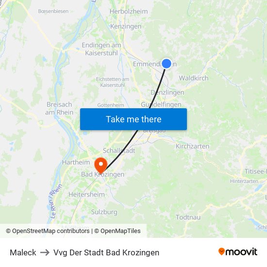 Maleck to Vvg Der Stadt Bad Krozingen map