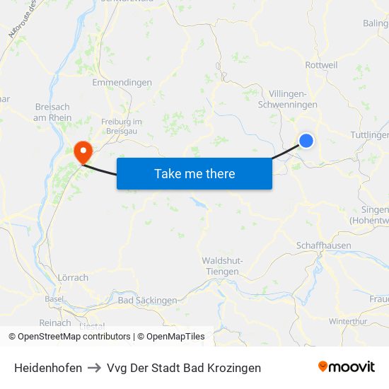 Heidenhofen to Vvg Der Stadt Bad Krozingen map