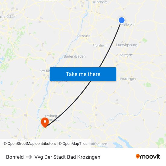 Bonfeld to Vvg Der Stadt Bad Krozingen map