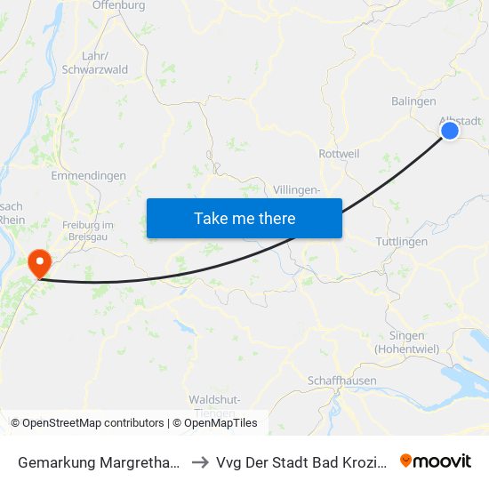 Gemarkung Margrethausen to Vvg Der Stadt Bad Krozingen map
