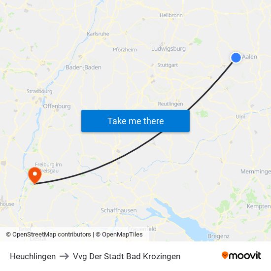 Heuchlingen to Vvg Der Stadt Bad Krozingen map