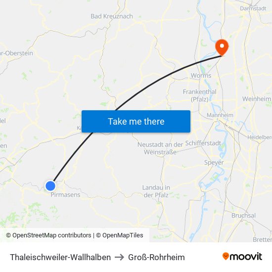 Thaleischweiler-Wallhalben to Groß-Rohrheim map