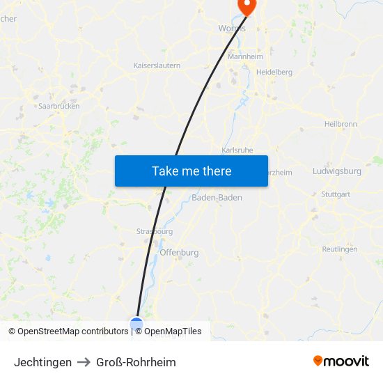 Jechtingen to Groß-Rohrheim map