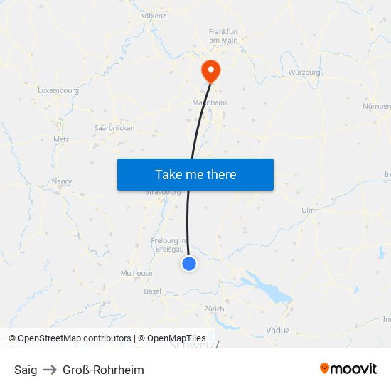 Saig to Groß-Rohrheim map