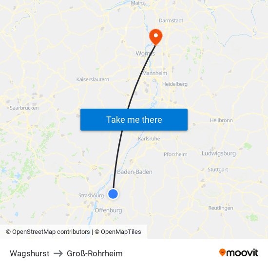 Wagshurst to Groß-Rohrheim map