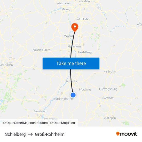 Schielberg to Groß-Rohrheim map