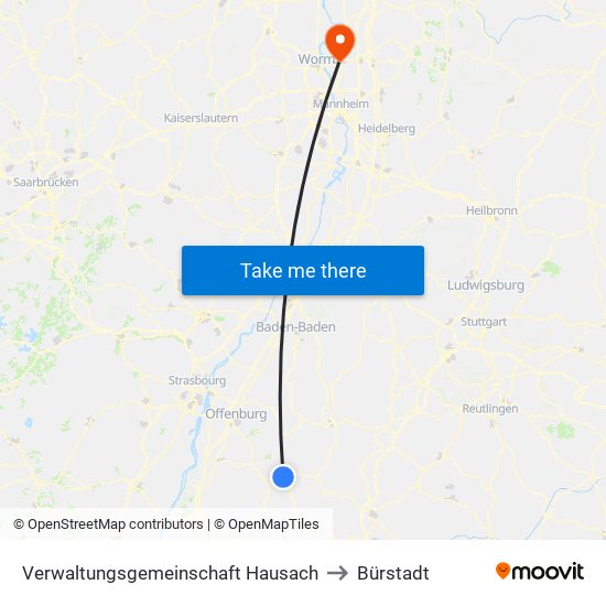 Verwaltungsgemeinschaft Hausach to Bürstadt map