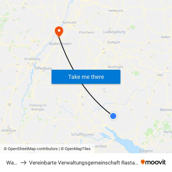 Wald to Vereinbarte Verwaltungsgemeinschaft Rastatt map