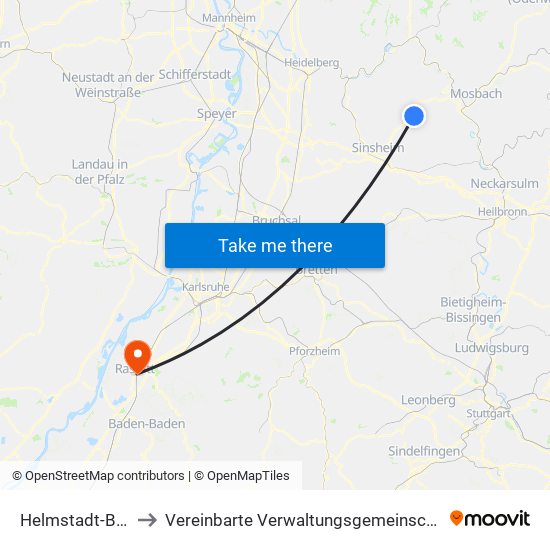 Helmstadt-Bargen to Vereinbarte Verwaltungsgemeinschaft Rastatt map