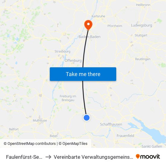 Faulenfürst-Seebrugg to Vereinbarte Verwaltungsgemeinschaft Rastatt map