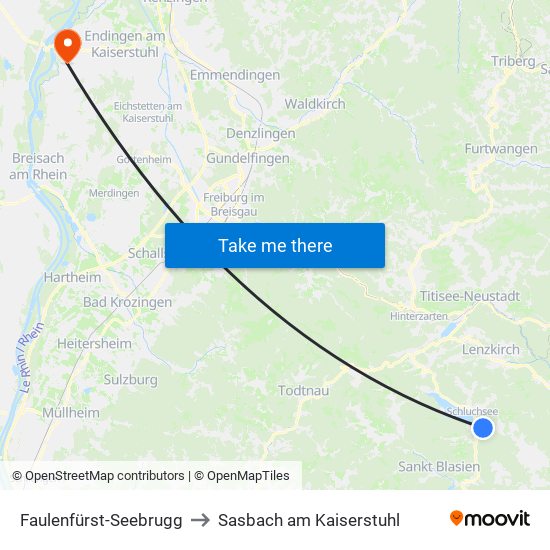 Faulenfürst-Seebrugg to Sasbach am Kaiserstuhl map