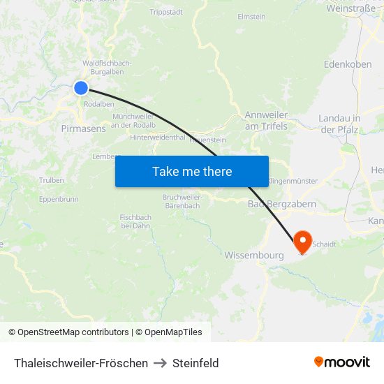 Thaleischweiler-Fröschen to Steinfeld map