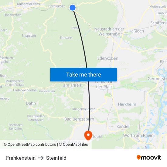 Frankenstein to Steinfeld map