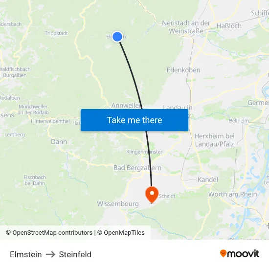 Elmstein to Steinfeld map