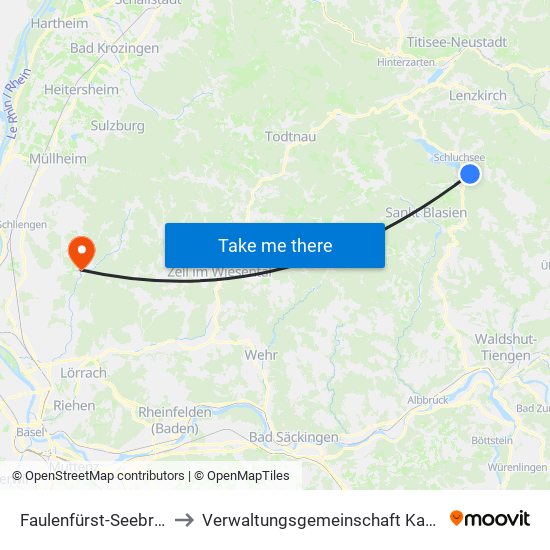Faulenfürst-Seebrugg to Verwaltungsgemeinschaft Kandern map