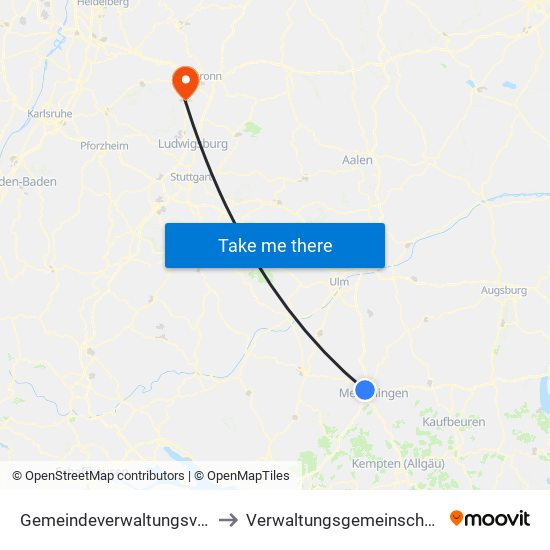 Gemeindeverwaltungsverband Rot-Tannheim to Verwaltungsgemeinschaft Lauffen am Neckar map