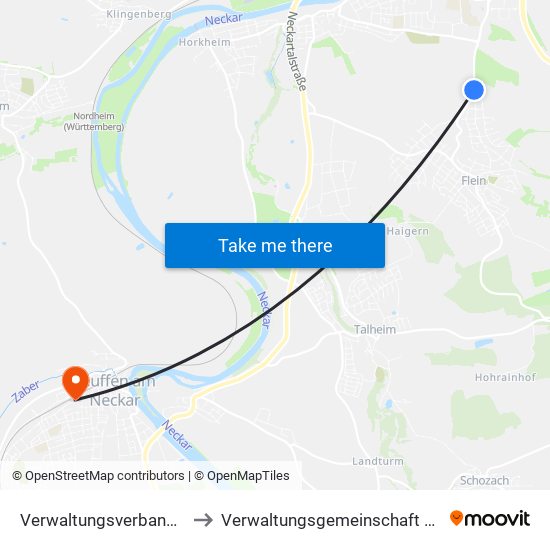 Verwaltungsverband Flein-Talheim to Verwaltungsgemeinschaft Lauffen am Neckar map