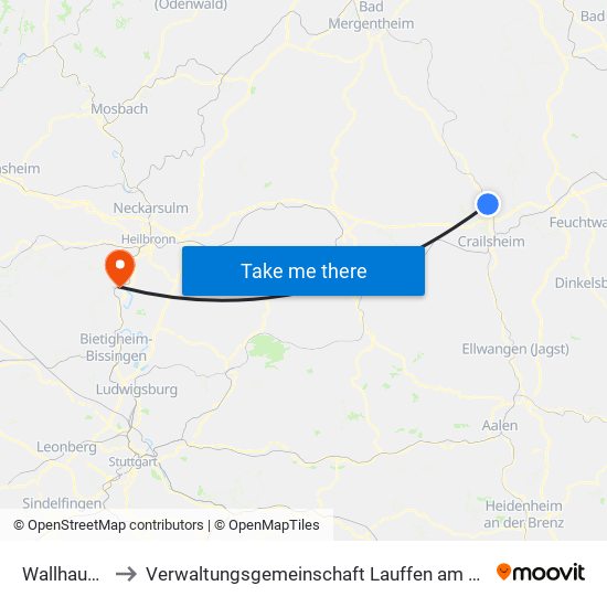 Wallhausen to Verwaltungsgemeinschaft Lauffen am Neckar map