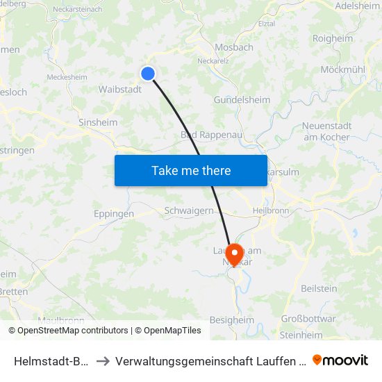 Helmstadt-Bargen to Verwaltungsgemeinschaft Lauffen am Neckar map