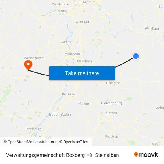 Verwaltungsgemeinschaft Boxberg to Steinalben map