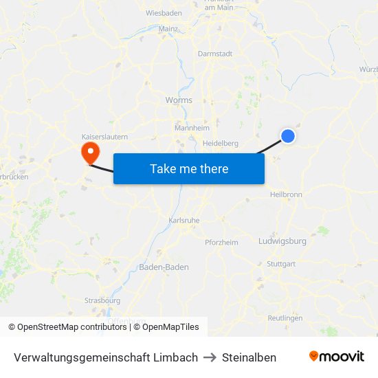 Verwaltungsgemeinschaft Limbach to Steinalben map