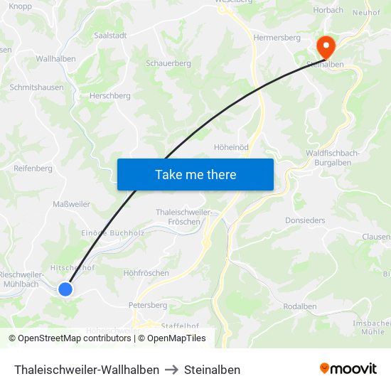 Thaleischweiler-Wallhalben to Steinalben map