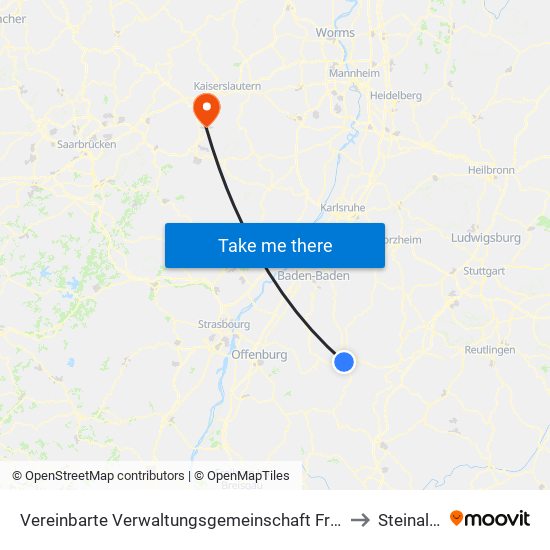 Vereinbarte Verwaltungsgemeinschaft Freudenstadt to Steinalben map